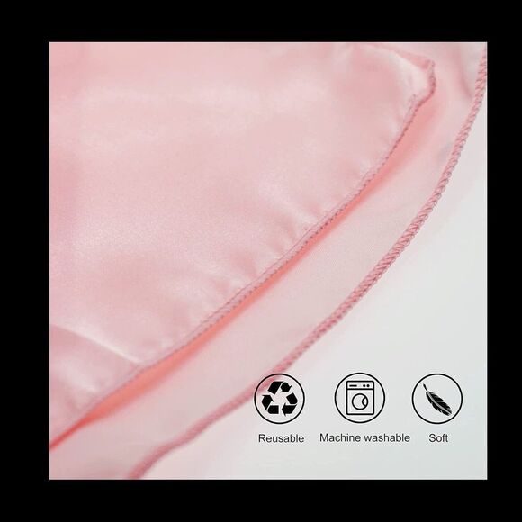 Pink Cloth Napkin Set of 8, Polyester, Washable, Soft Reusable, Wrinkle Free - Picture 3 of 6